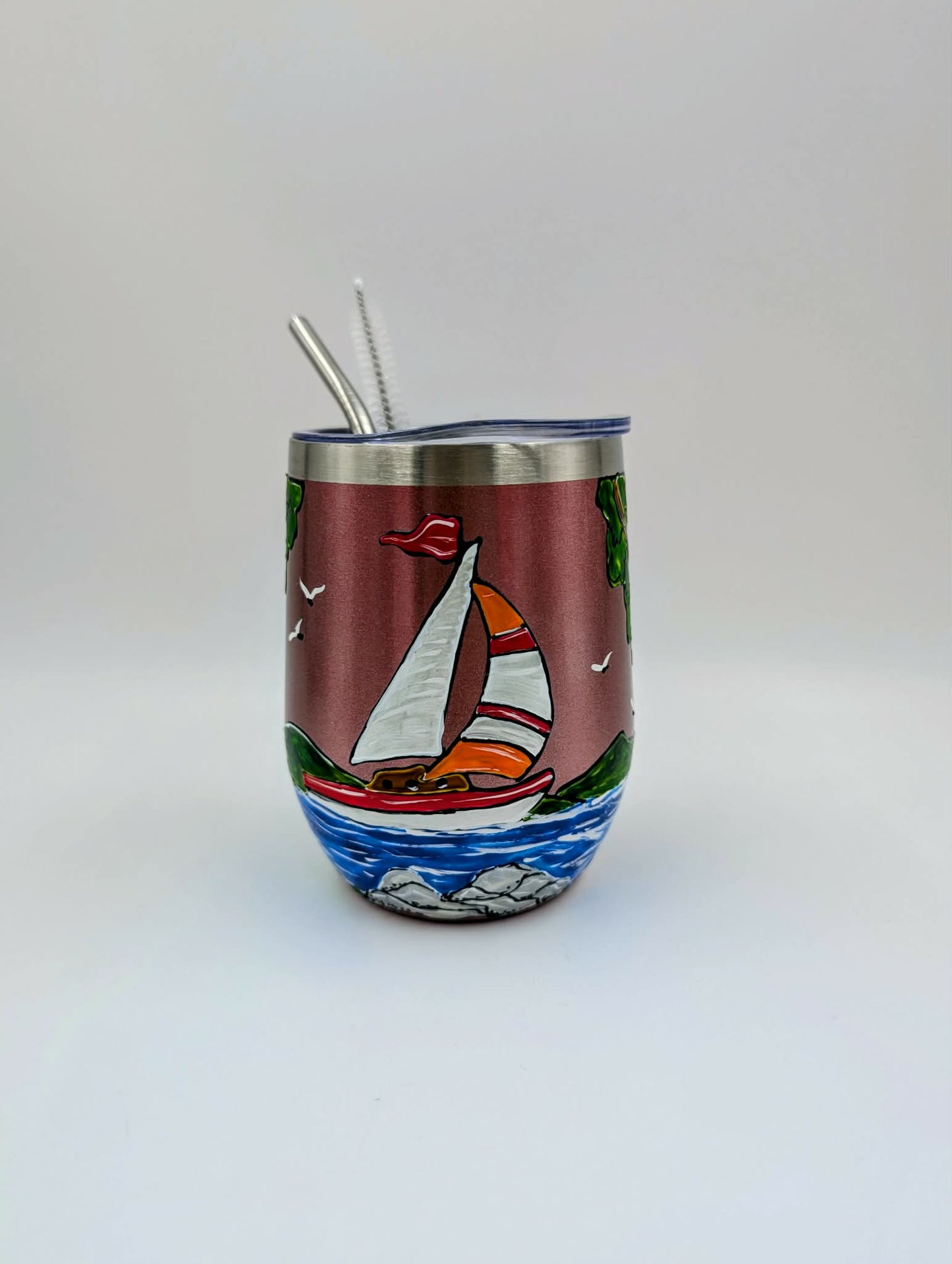 Gobelet isotherme voilier ** Prêt à partir ** 12 onces